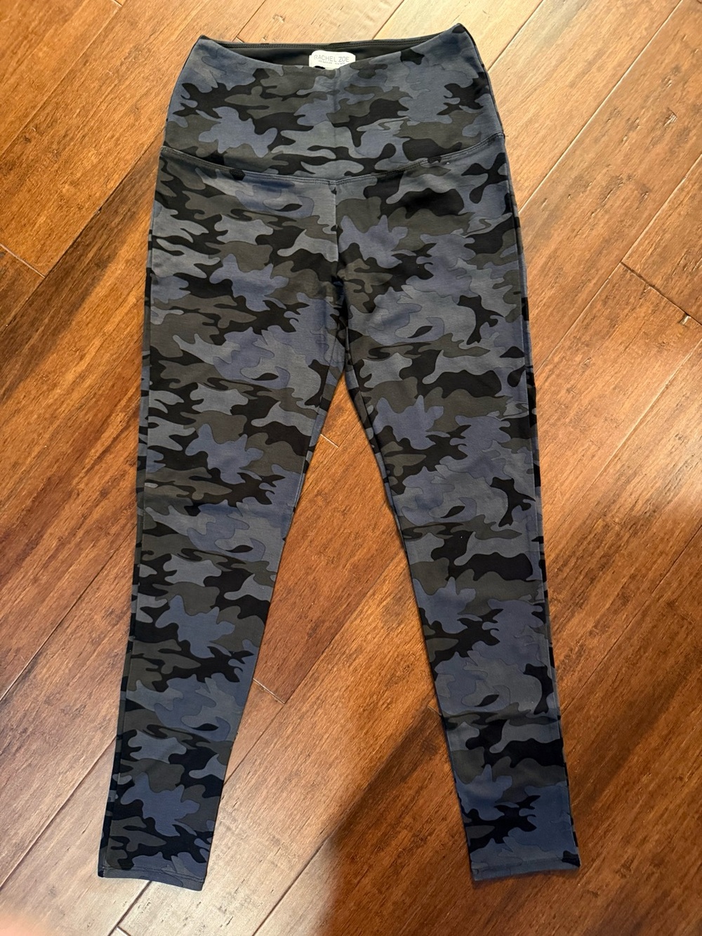 Rachel Zoe Camo Leggings Women’s Small High Rise Gray Black Olive Athleisure